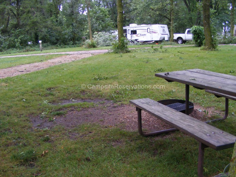 Campsite 31 in Blue Mounds State Park Campground at Blue Mounds State